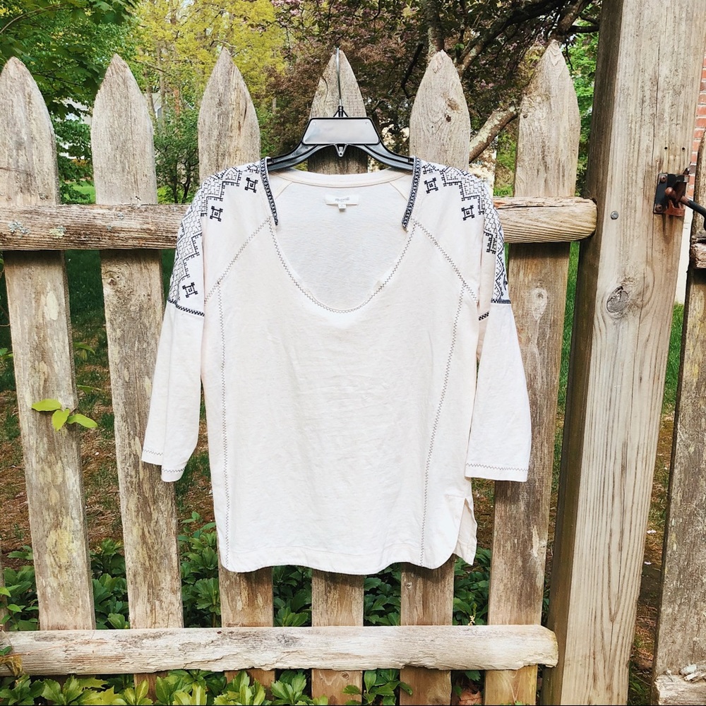 Madewell Embroidered Boho Top